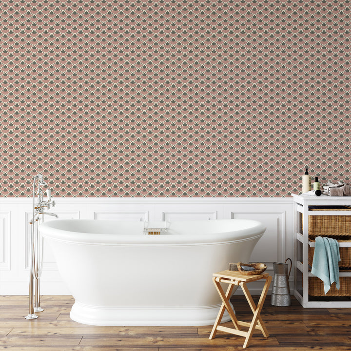Don't Be Koi - Antique Rose Wallpaper by Julianne Taylor Style