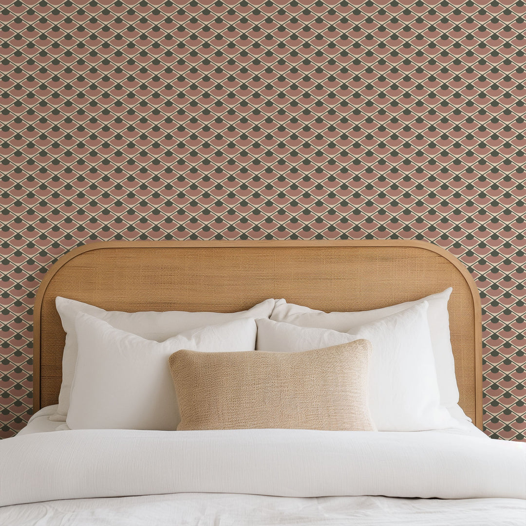 Don't Be Koi - Antique Rose Wallpaper by Julianne Taylor Style