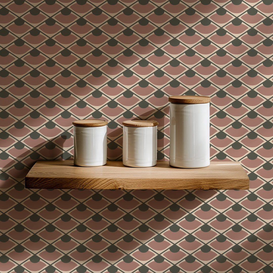 Don't Be Koi - Antique Rose Wallpaper by Julianne Taylor Style