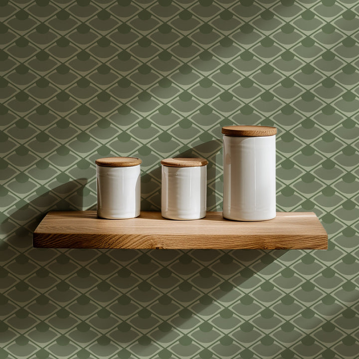 Don't Be Koi - Leaf Green Wallpaper by Julianne Taylor Style