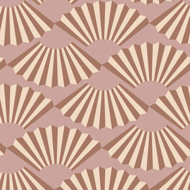 Fanning Out - Antique Rose Wallpaper by Julianne Taylor Style