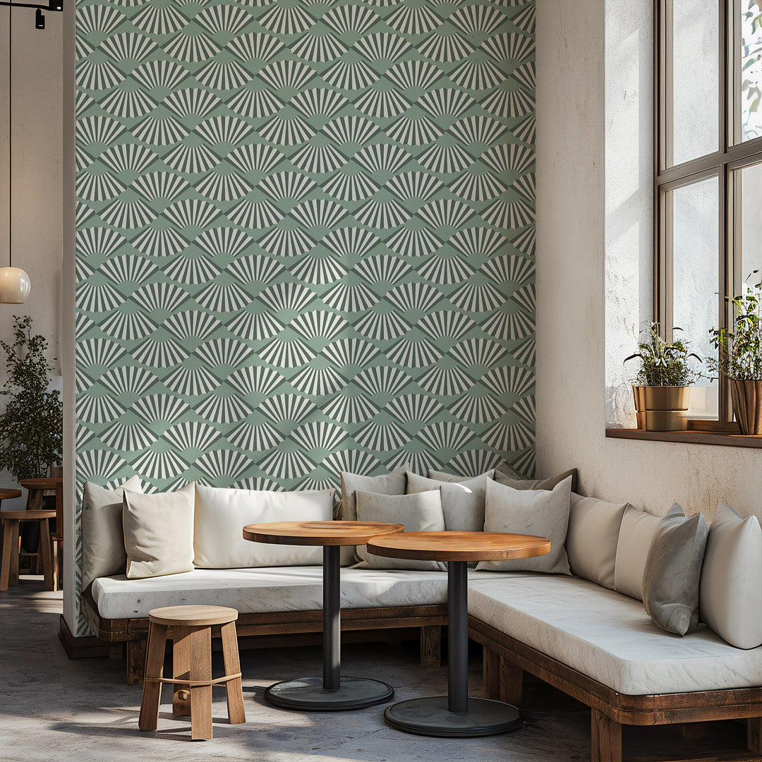 Fanning Out - Eucalyptus Wallpaper by Julianne Taylor Style