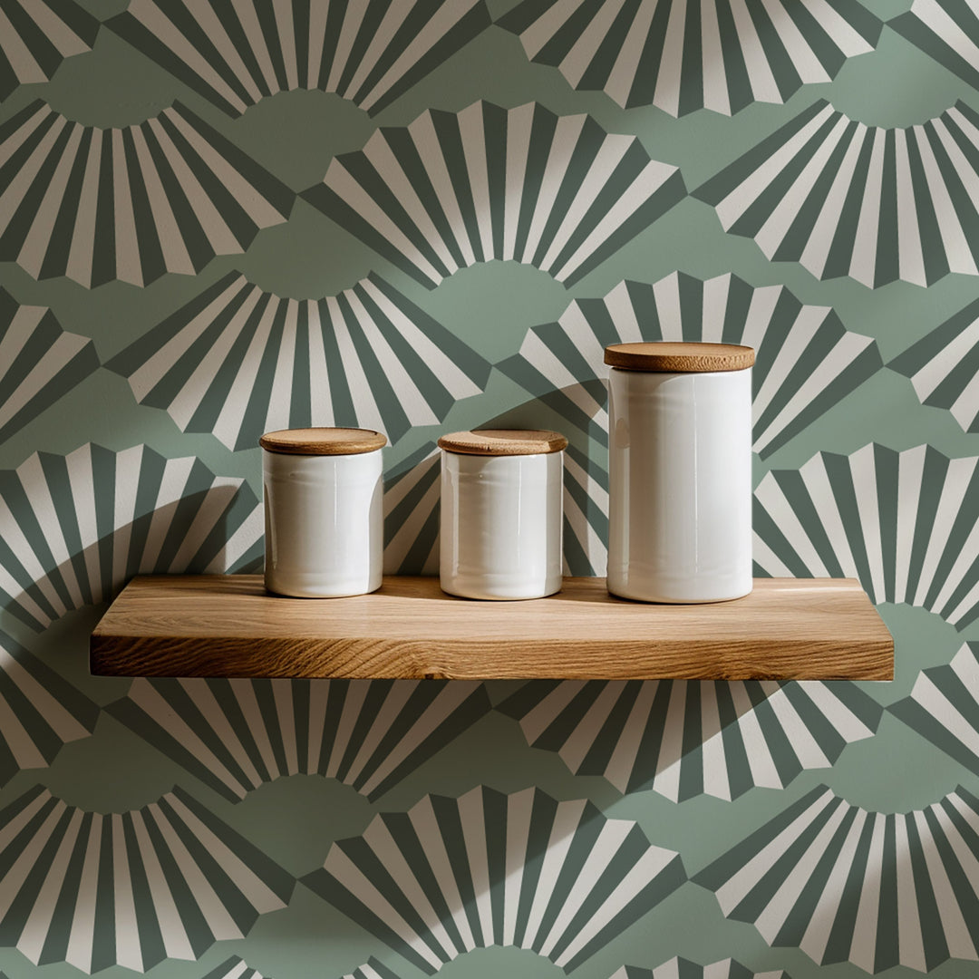 Fanning Out - Eucalyptus Wallpaper by Julianne Taylor Style