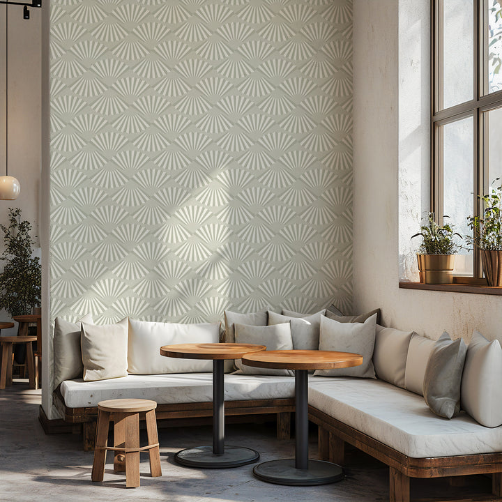 Fanning Out - Sea Pearl Wallpaper by Julianne Taylor Style
