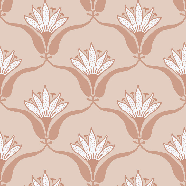 Wallflower - Apricot Wallpaper by Julianne Taylor Style