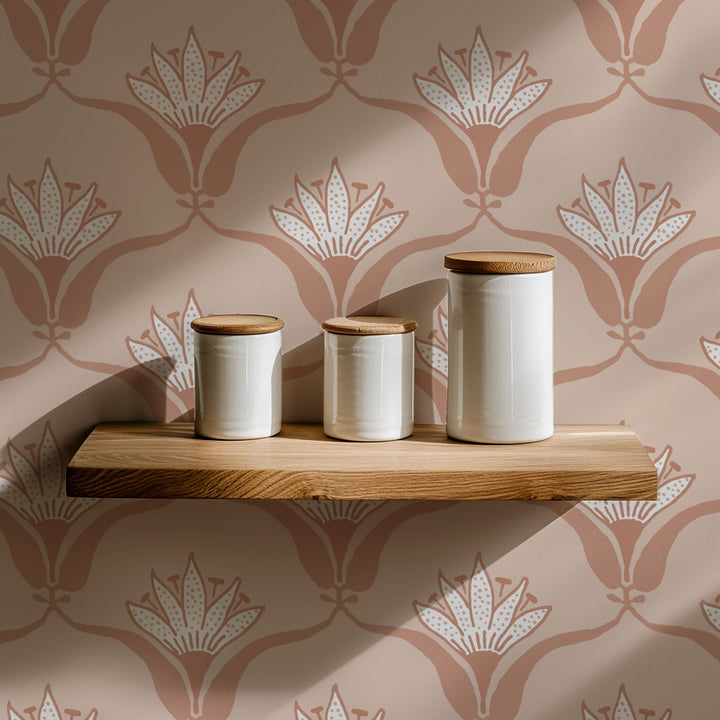 Wallflower - Apricot Wallpaper by Julianne Taylor Style