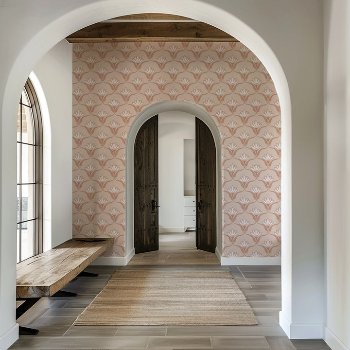 Wallflower - Apricot Wallpaper by Julianne Taylor Style