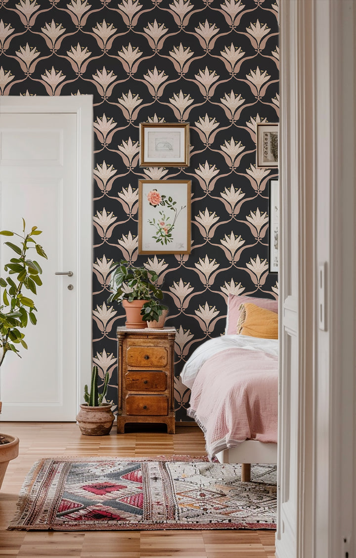 Wallflower - Black Blush Wallpaper by Julianne Taylor Style