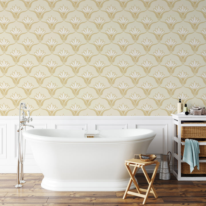 Wallflower - Harvest Yellow Wallpaper by Julianne Taylor Style