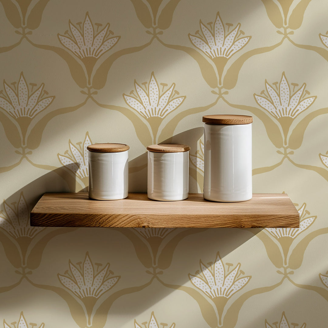 Wallflower - Harvest Yellow Wallpaper by Julianne Taylor Style