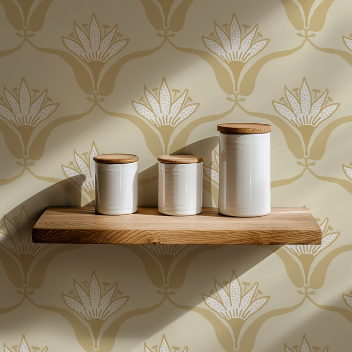 Wallflower - Harvest Yellow Wallpaper by Julianne Taylor Style