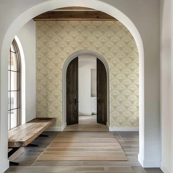 Wallflower - Harvest Yellow Wallpaper by Julianne Taylor Style