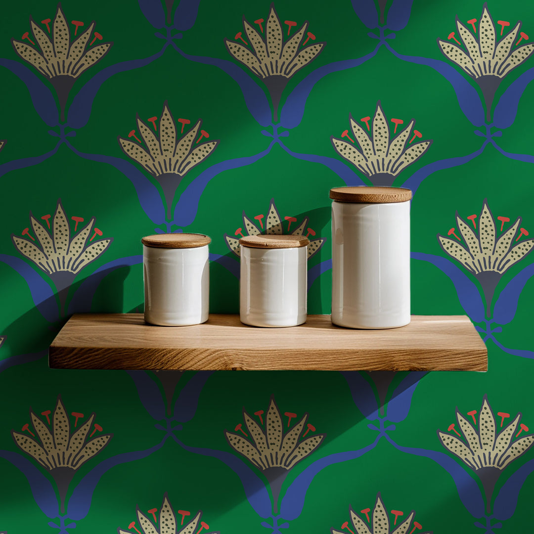 Wallflower - Jade Floral Wallpaper by Julianne Taylor Style