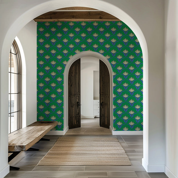 Wallflower - Jade Floral Wallpaper by Julianne Taylor Style