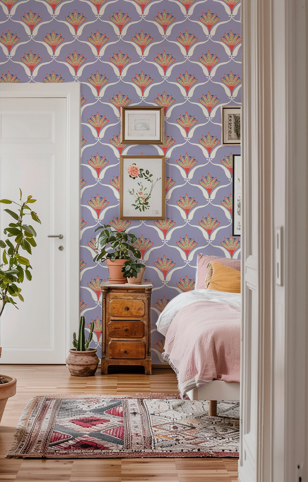 Wallflower - Lilac Floral Wallpaper by Julianne Taylor Style