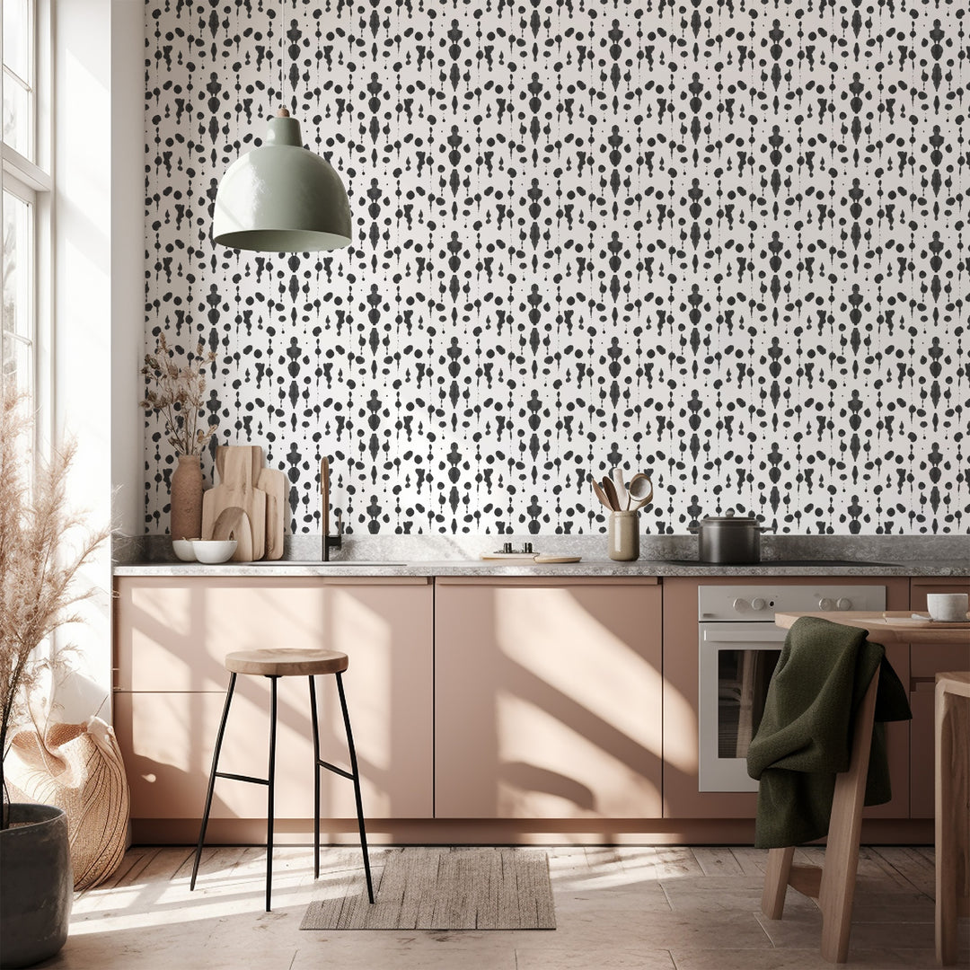 Abstract Ink - Black Wallpaper by Bohemian Bungalow