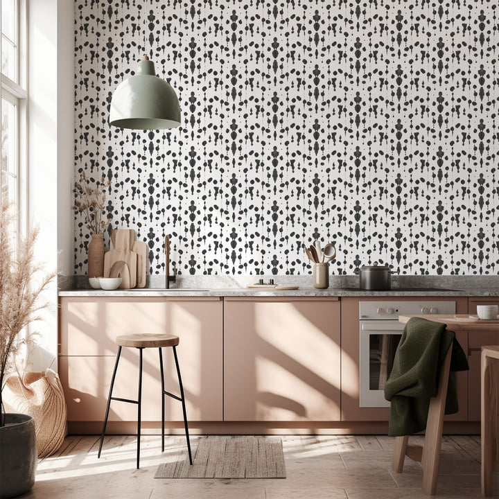 Abstract Ink - Black Wallpaper by Bohemian Bungalow