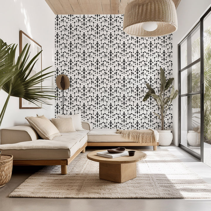 Abstract Ink - Black Wallpaper by Bohemian Bungalow
