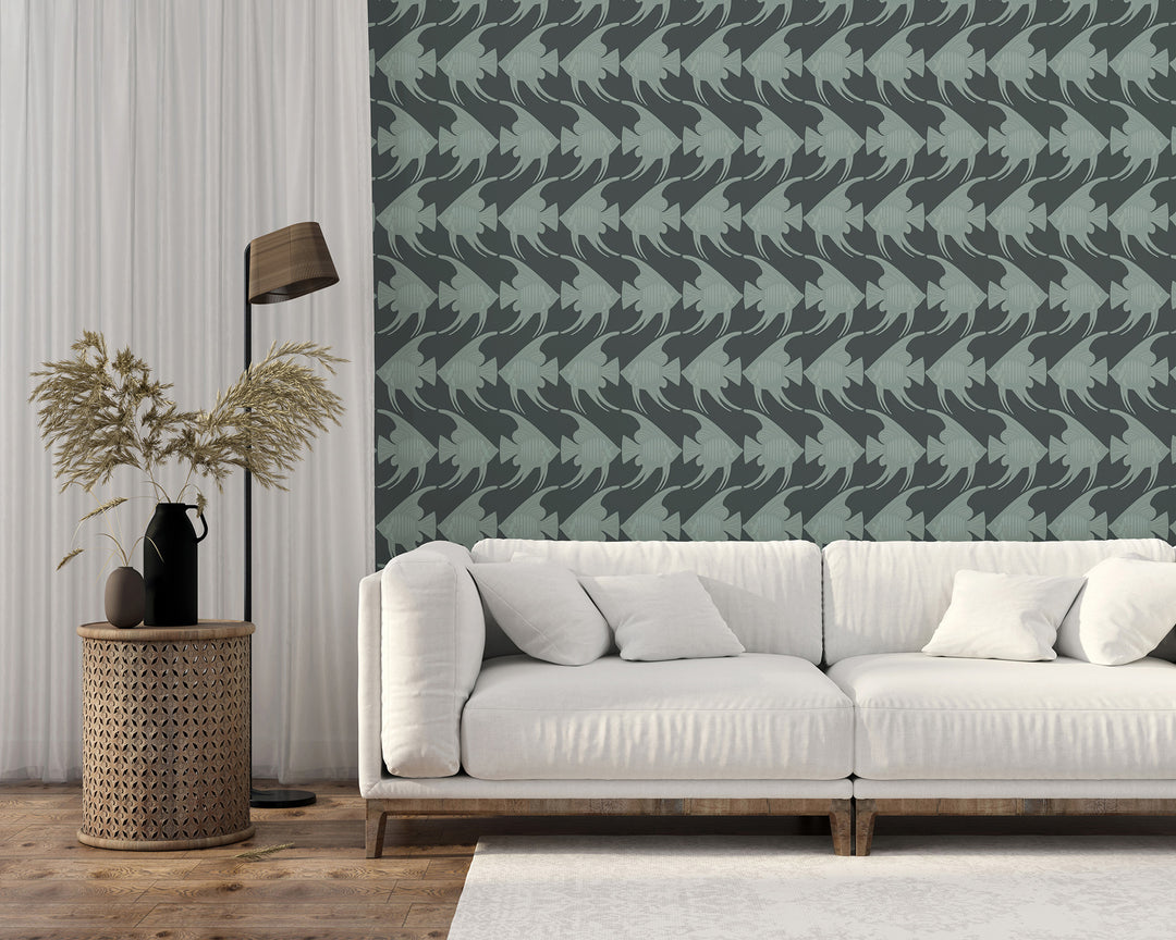 Angel Fish - Black Wallpaper