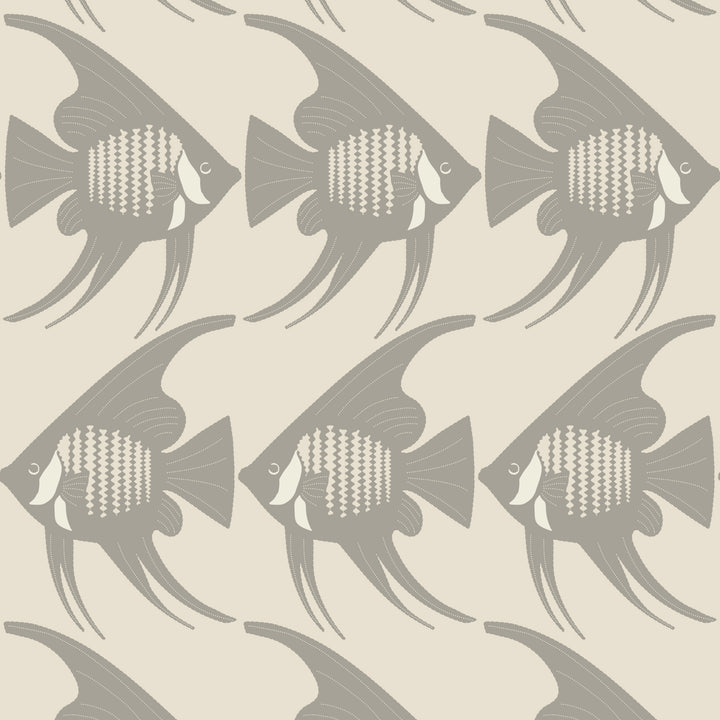 Angel Fish - Taupe Wallpaper