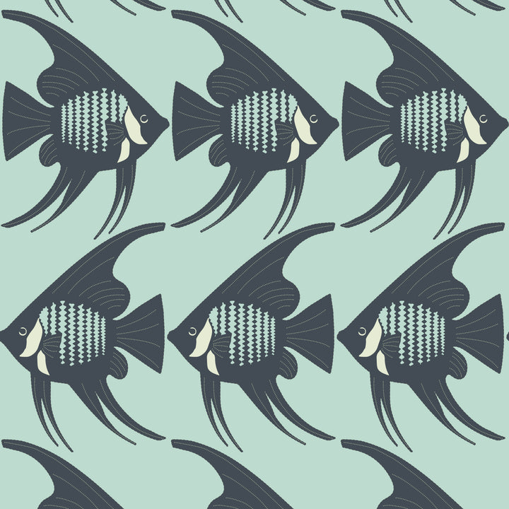 Angel Fish - Turquoise Wallpaper