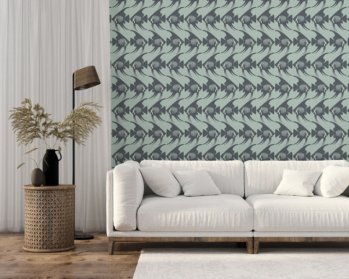 Angel Fish - Turquoise Wallpaper
