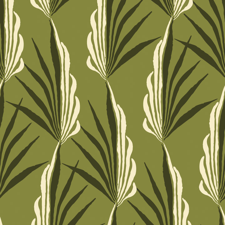 Areca Palm - Light Olive Wallpaper