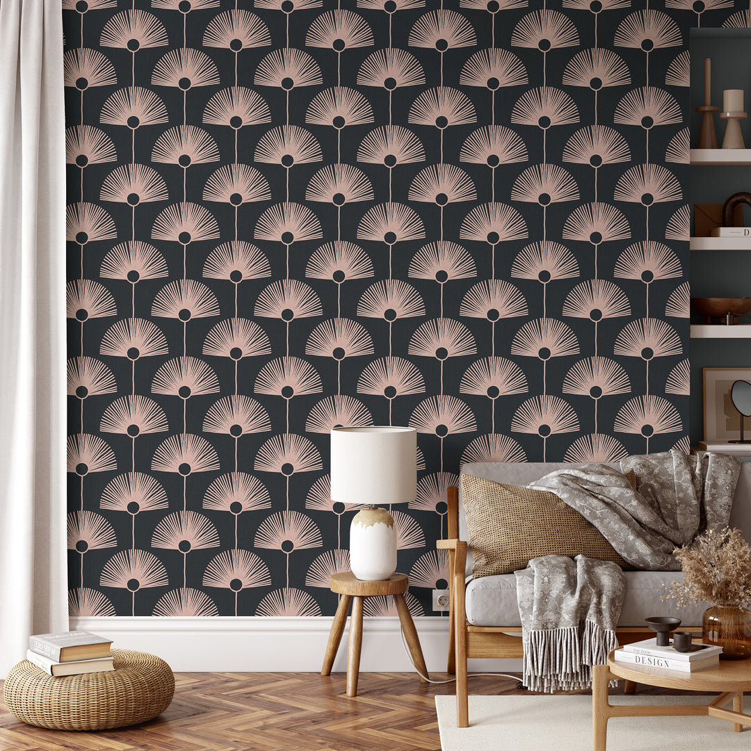 Deco Fan - Blush Wallpaper by Bohemian Bungalow