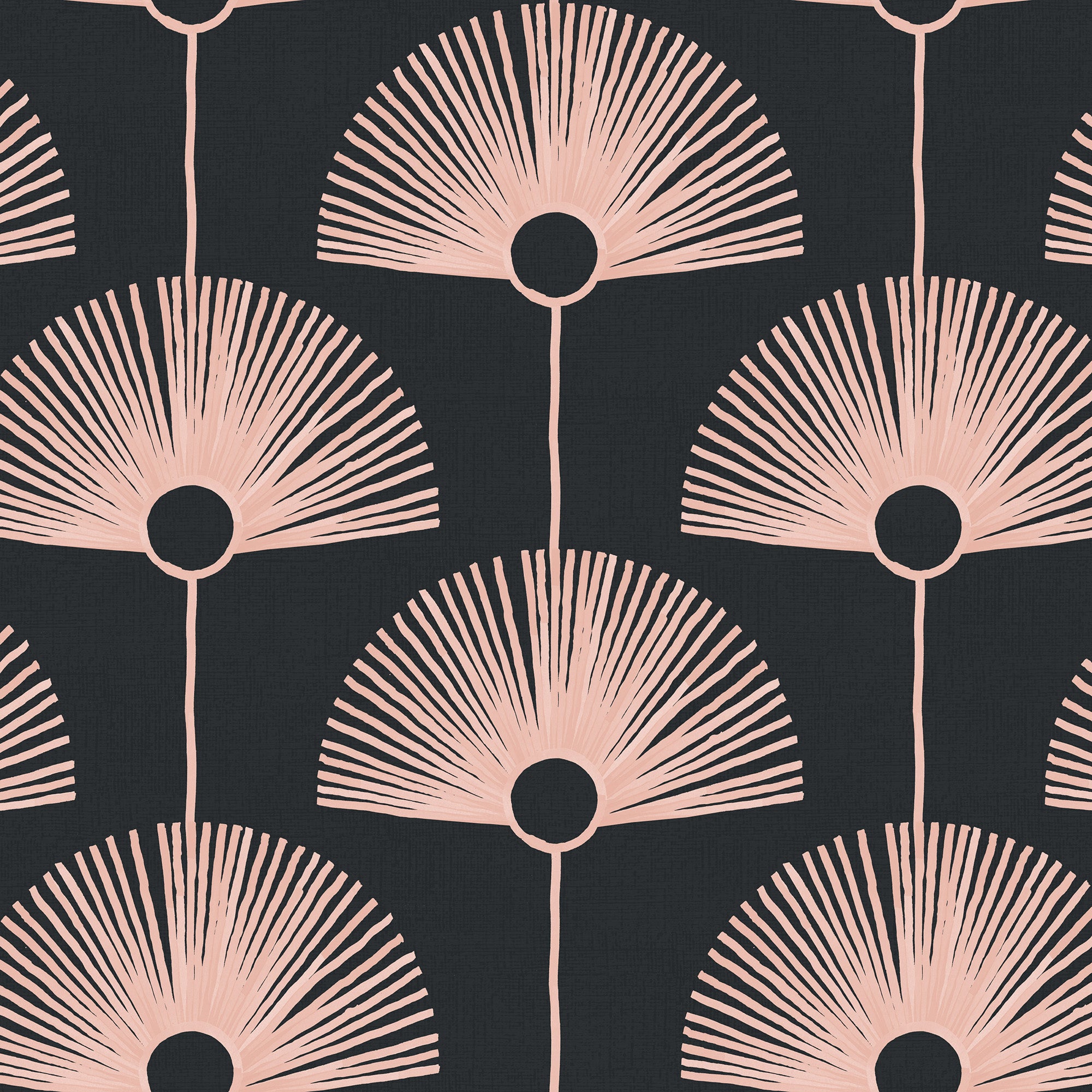 furn. Bee Deco Geometric Printed Wallpaper, Dark Blue