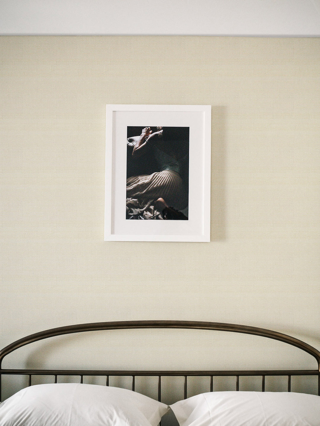 White Grasscloth Wallpaper