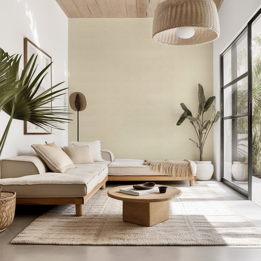White Grasscloth Wallpaper