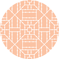 Bamboo Trellis - Coral Wallpaper by The Blush Label