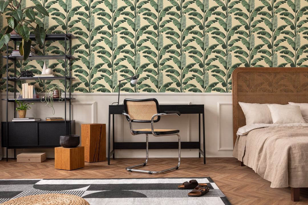 Banana Leaf - Champagne Wallpaper