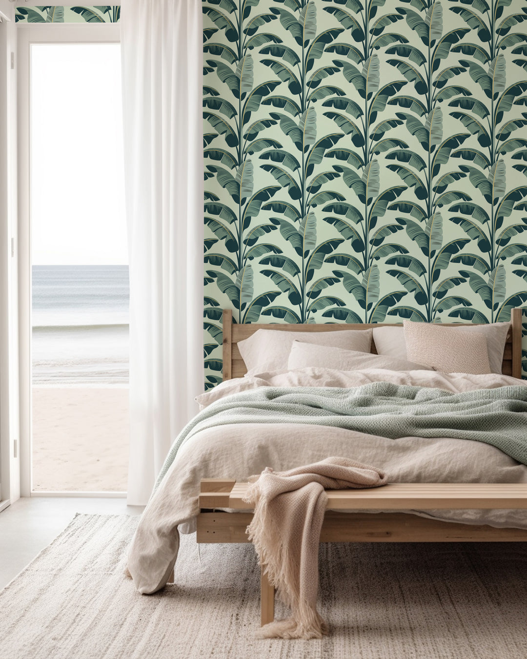 Banana Leaf - Green Wallpaper