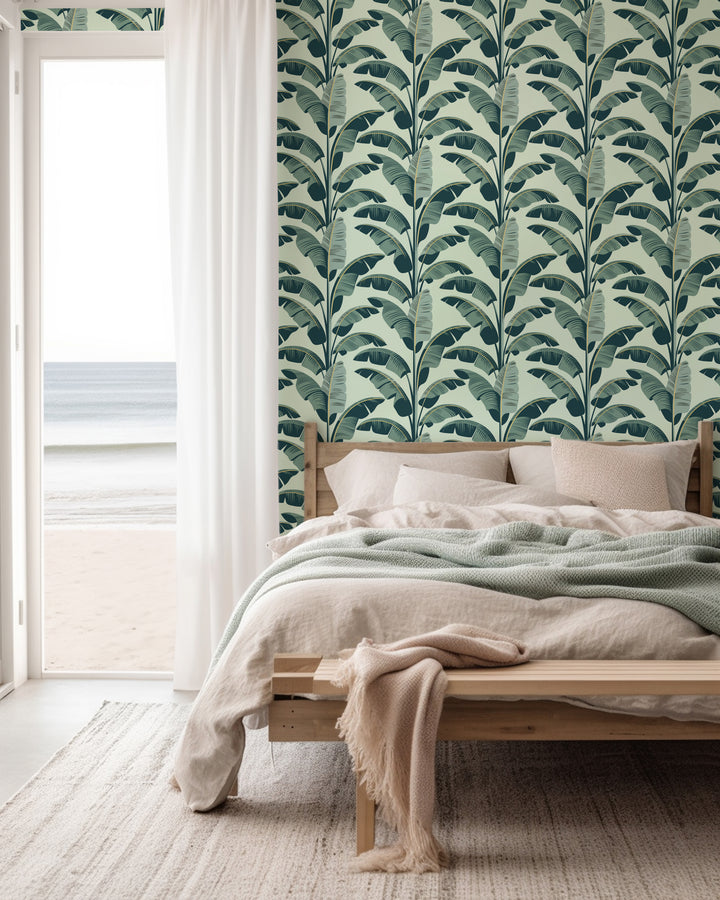 Banana Leaf - Green Wallpaper