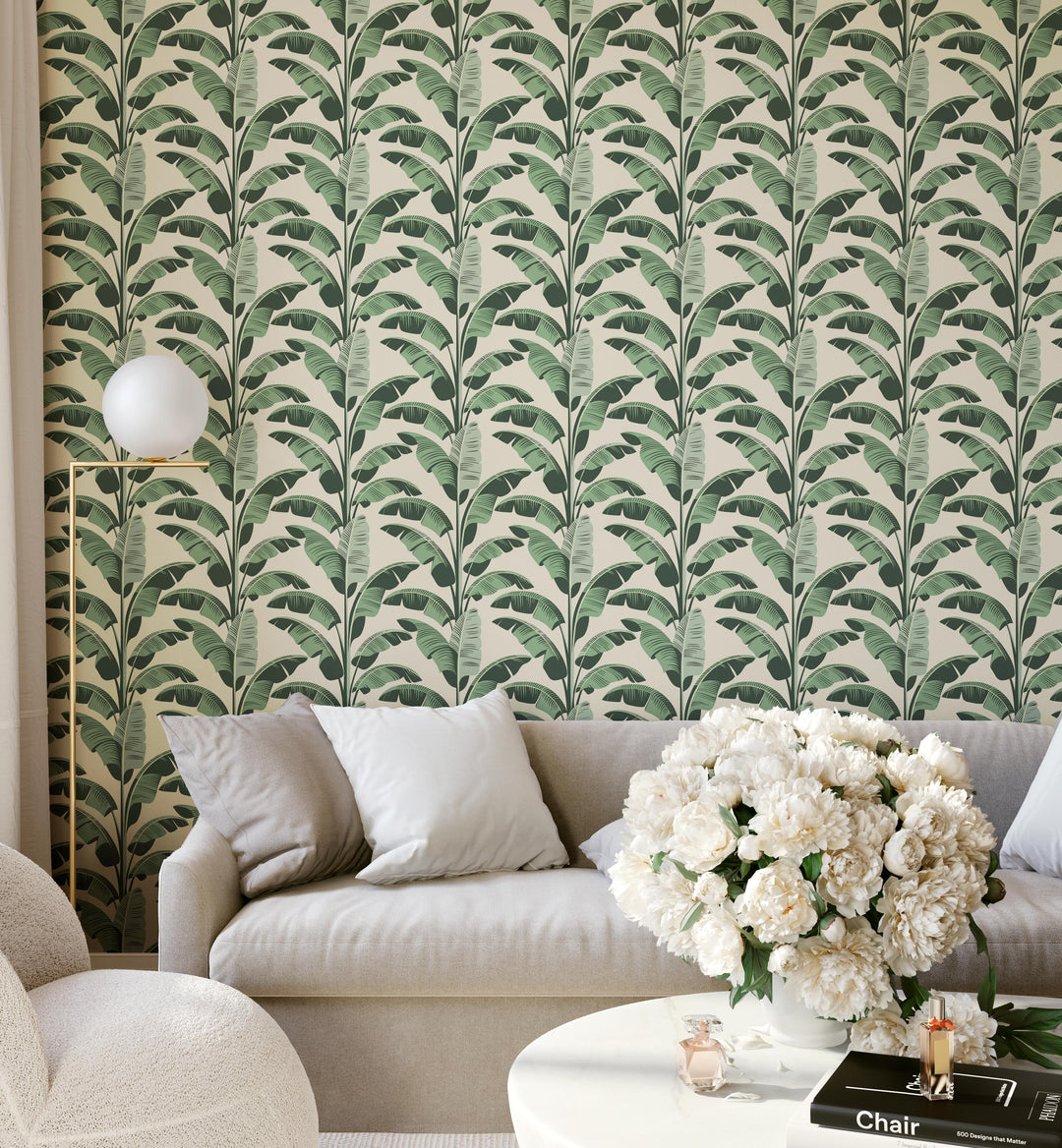 Banana Leaf - Champagne Wallpaper