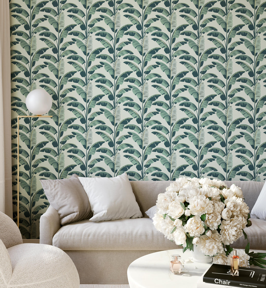 Banana Leaf - Green Wallpaper