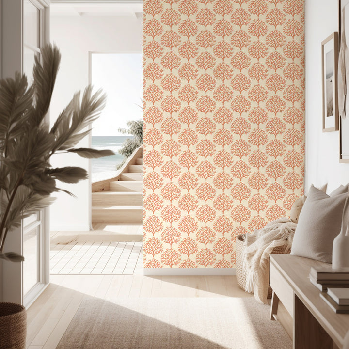 Beach Coral - Red Clay Wallpaper