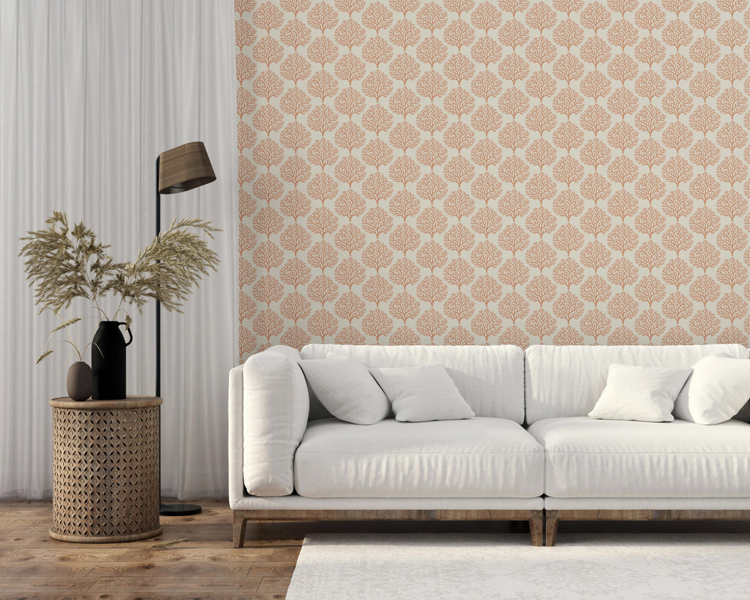 Beach Coral - Red Clay Wallpaper