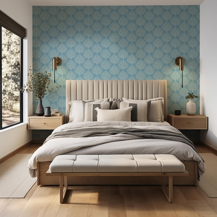 Beach Coral - Sanibel Blue Wallpaper