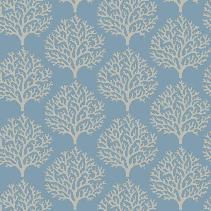 Beach Coral - Sky Blue Wallpaper