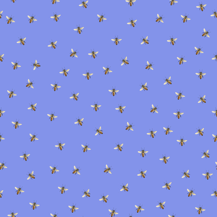 Bee - Periwinkle Wallpaper by Cara's Garden