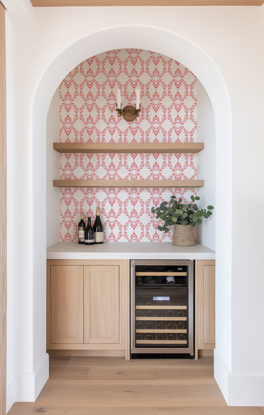 Beverly Link - Coral Wallpaper by The Blush Label