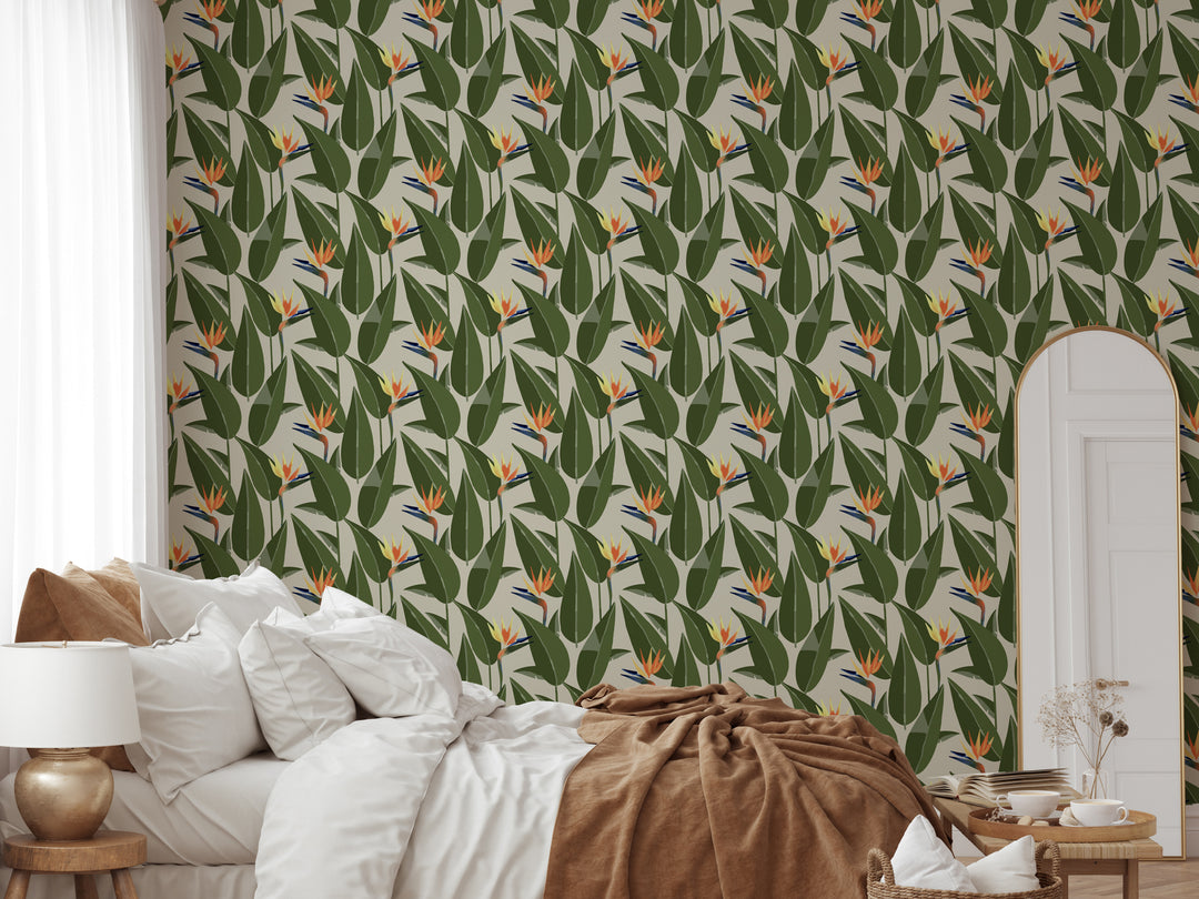 Birds of Paradise - Sand Wallpaper