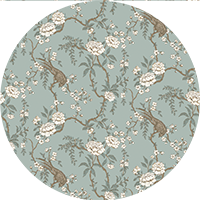 Floral Bird Toile - Cream Wallpaper