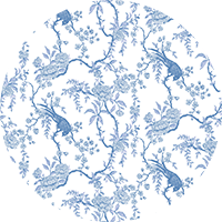 Floral Bird Toile - Cream Wallpaper