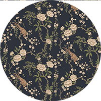 Floral Bird Toile - Cream Wallpaper