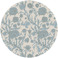 Blooming Thicket - Glacial Blue Wallpaper