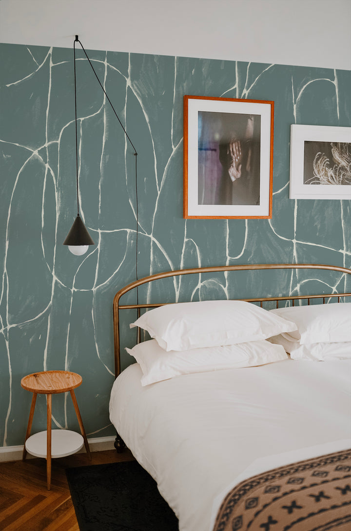 Boulder Beach Wall Mural - Blue Jade Wallpaper by Forbes Masters