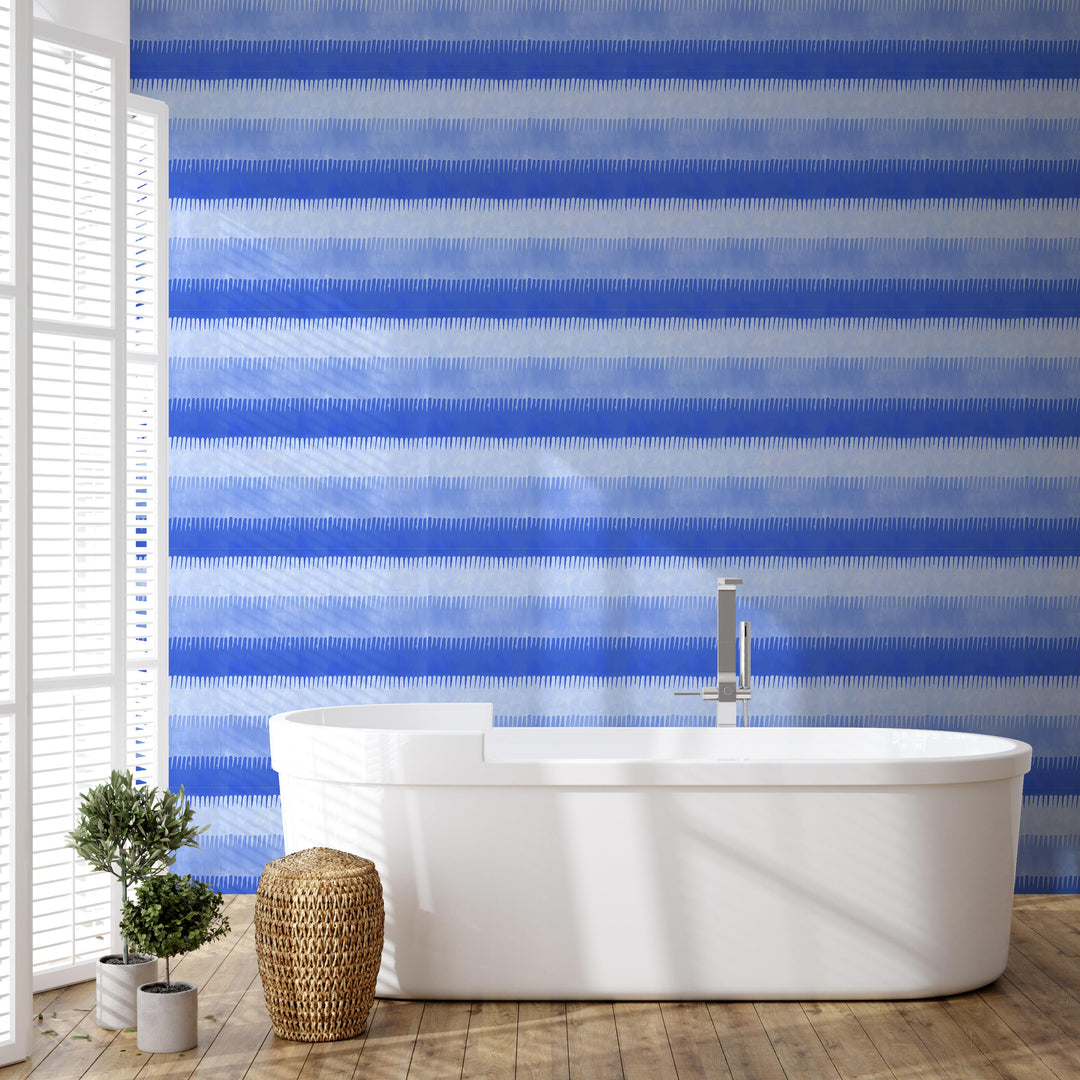 Cabana Stripe - Blues Wallpaper